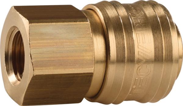 TECWERK Schnellverschlusskupplung DN 7,2, 1/4" Innengewinde Messing blank